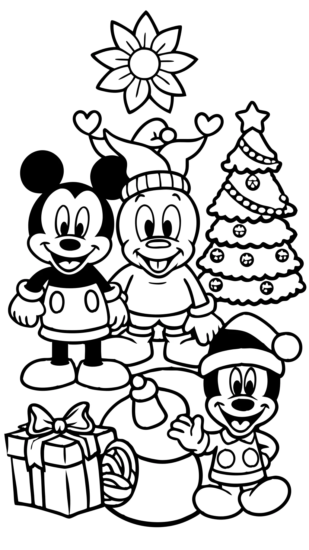 Páginas para colorear de Disney Navidad